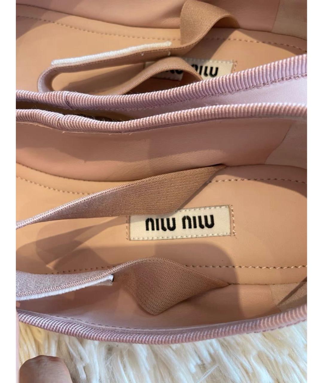 MIU MIU Розовые балетки, фото 6