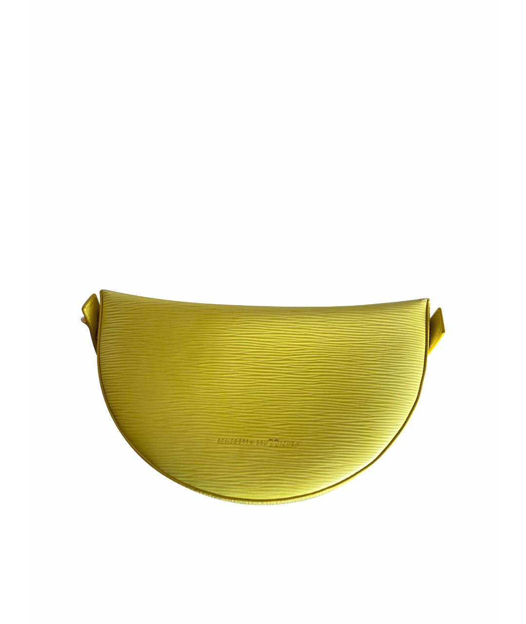 BENEDETTA BRUZZICHES Желтая кожаная сумка через плечо, фото 1