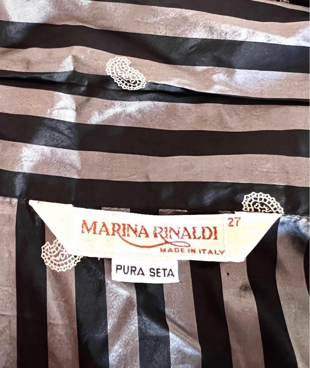 MARINA RINALDI Серебряная шелковая блузы, фото 4