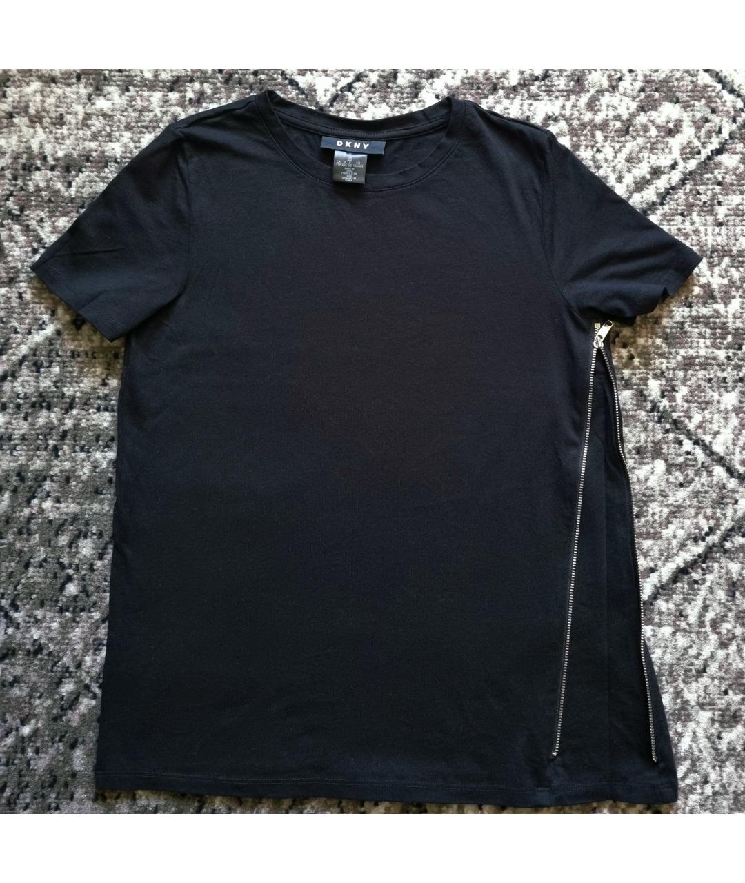 DKNY Черная хлопковая футболка, фото 2