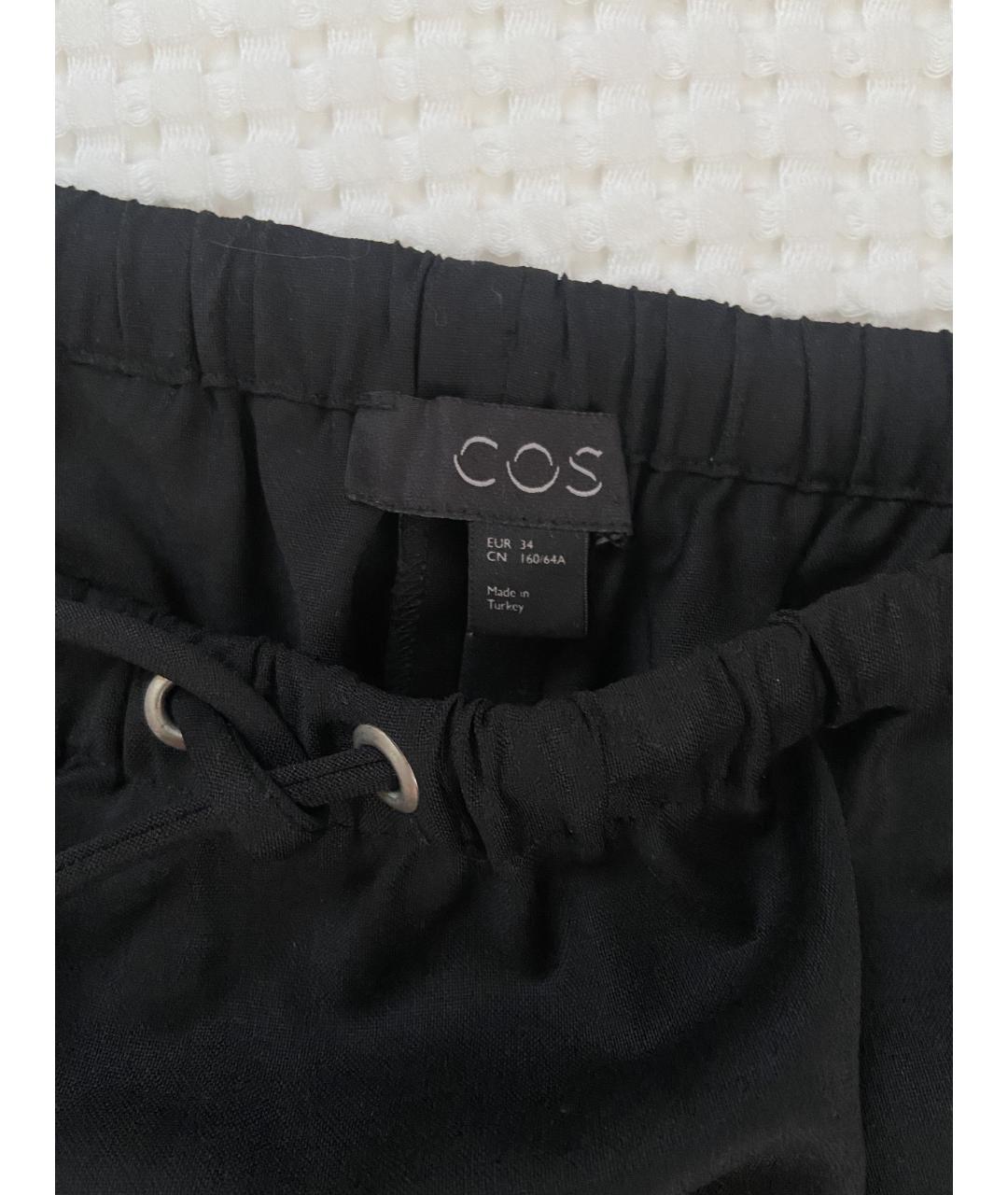 COS Черная шерстяная юбка миди, фото 4
