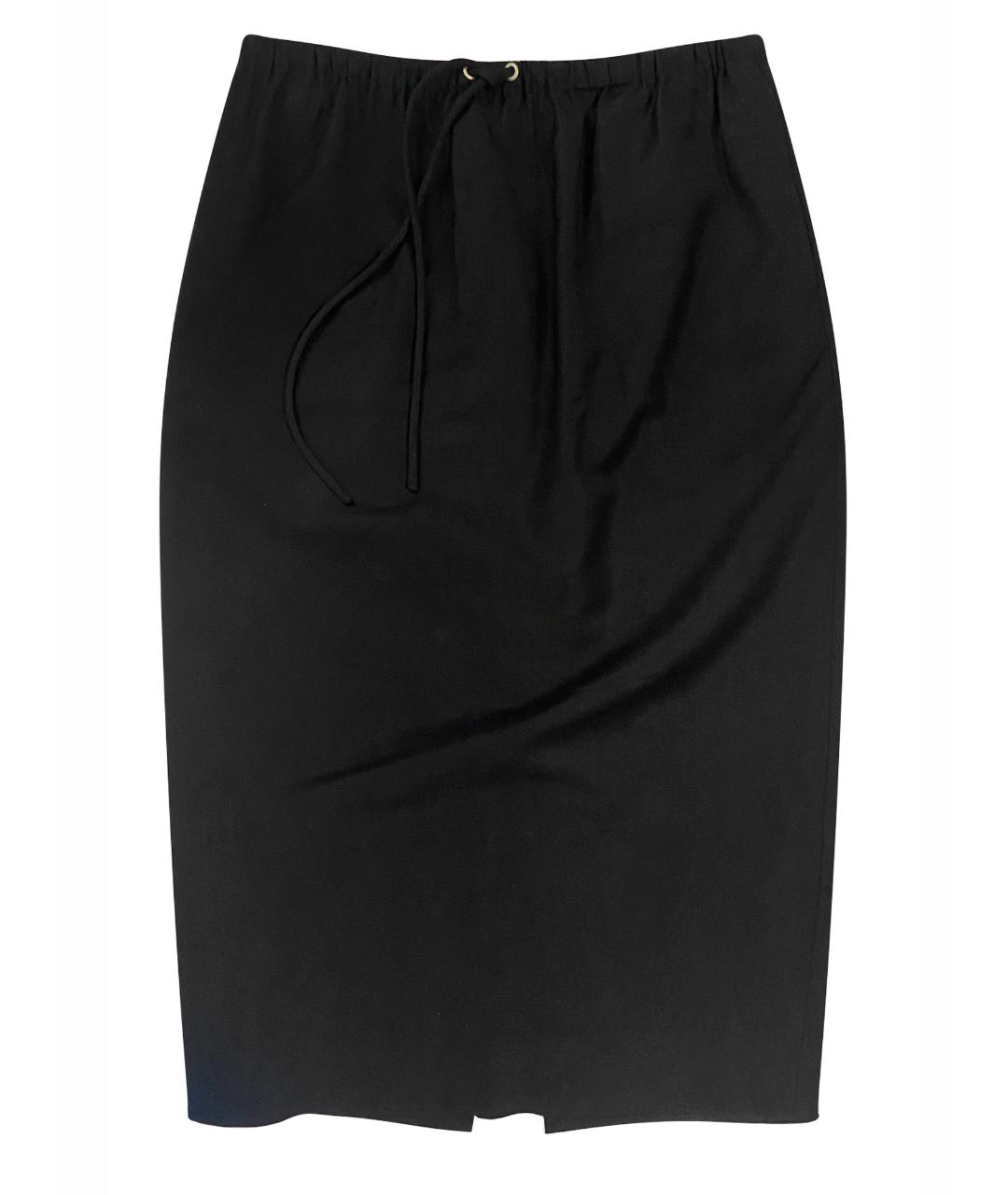 COS Черная шерстяная юбка миди, фото 1