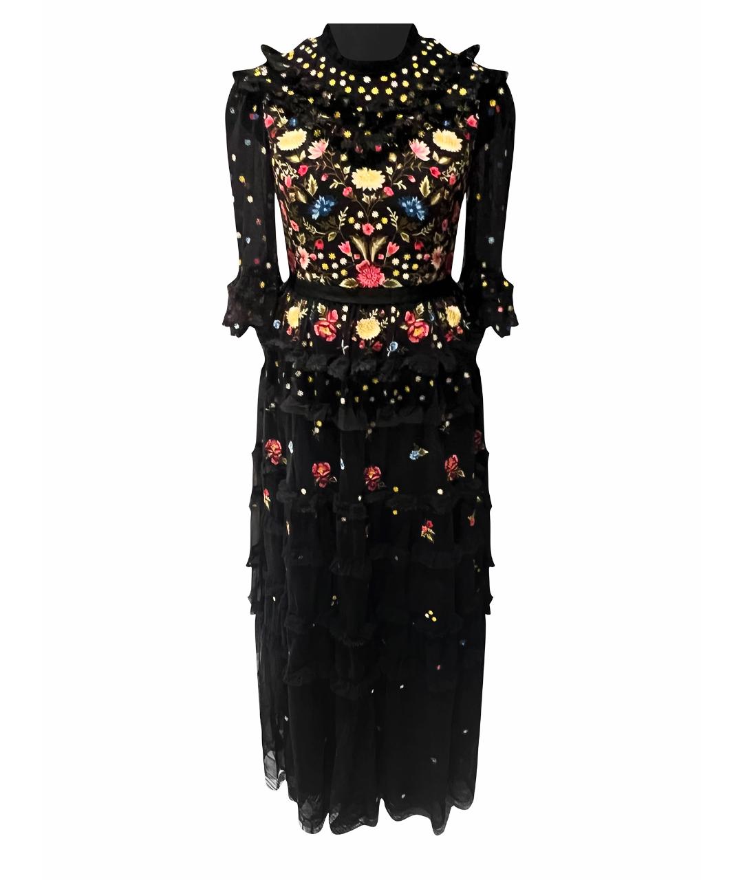 NEEDLE & THREAD Черное полиэстеровое вечернее платье, фото 1