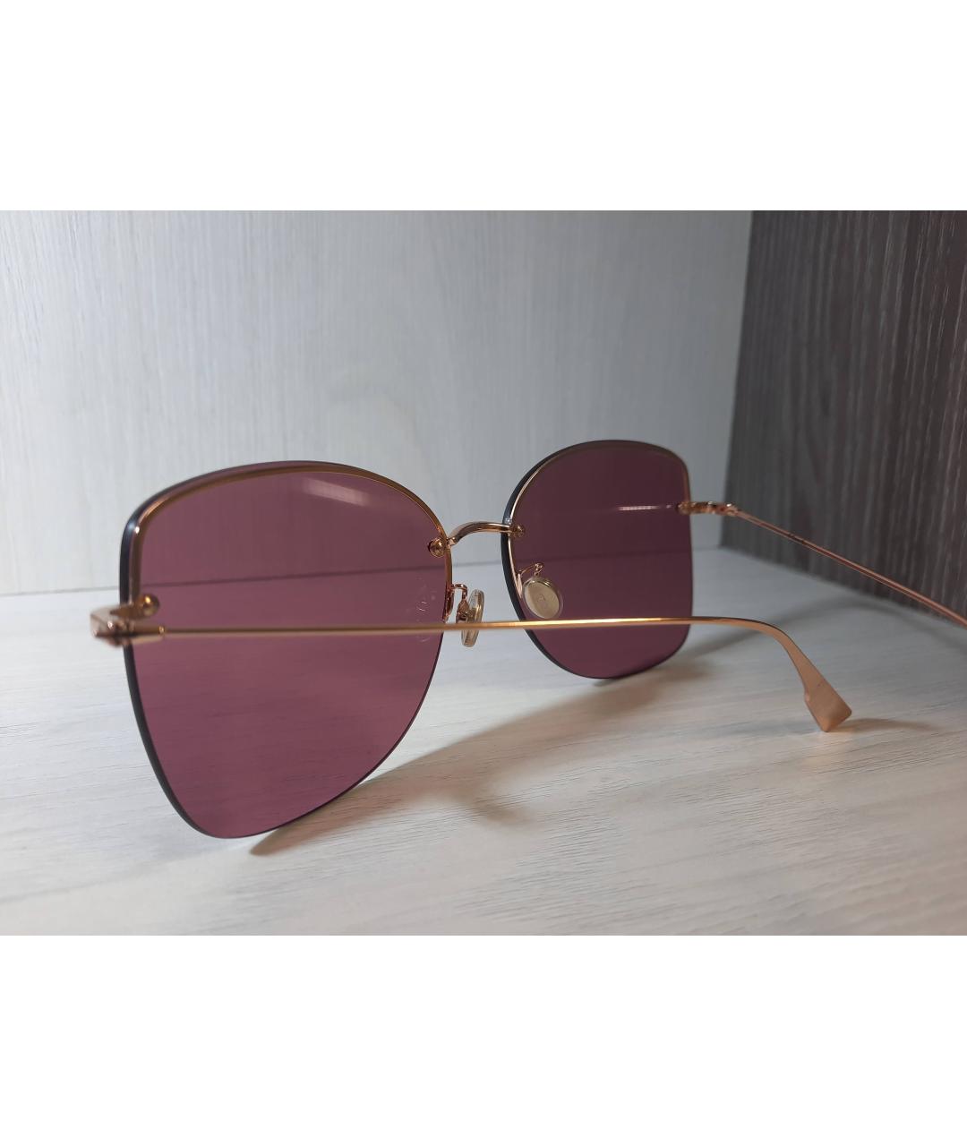 DIOR HOMME Розовые металлические солнцезащитные очки, фото 6