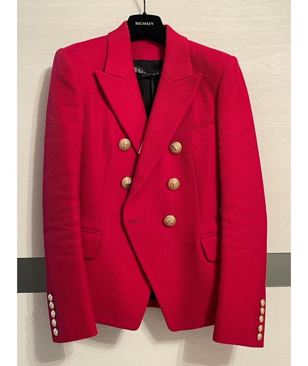 BALMAIN Красный жакет/пиджак, фото 5