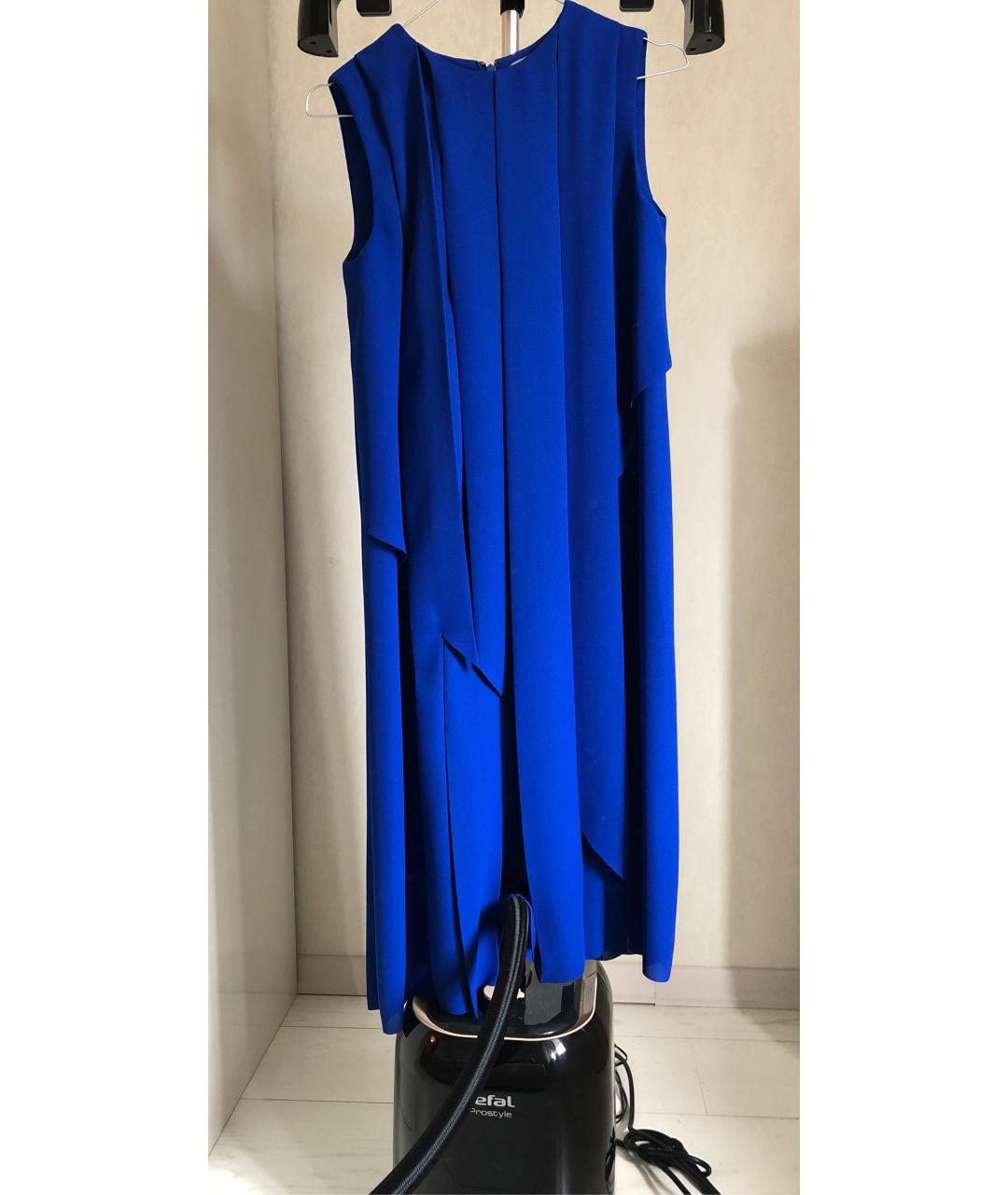 COS Синее полиэстеровое вечернее платье, фото 5