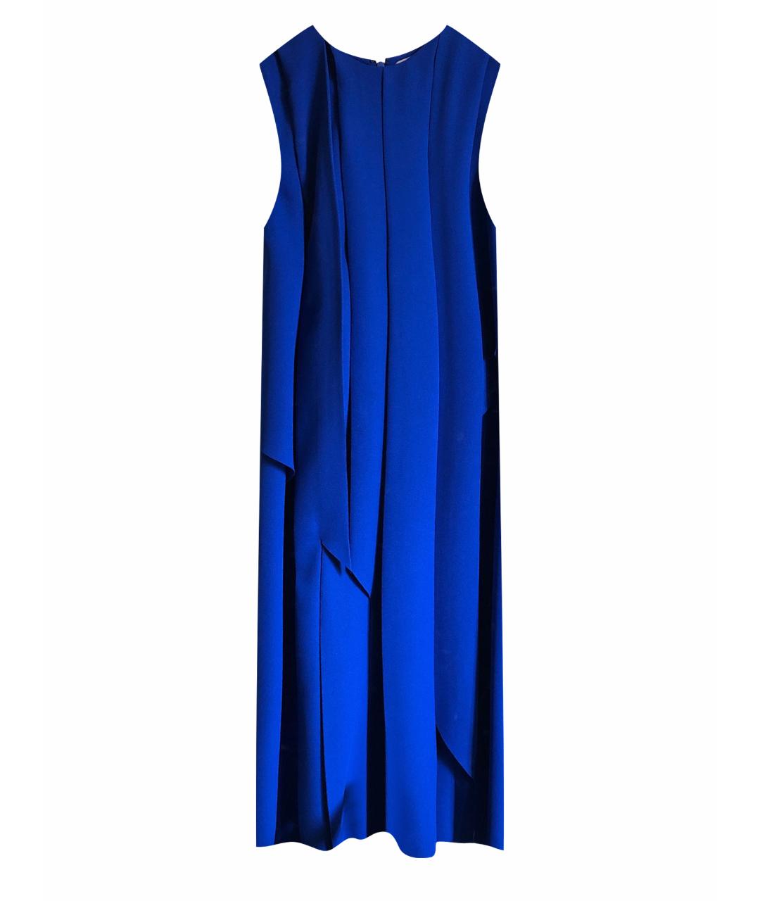 COS Синее полиэстеровое вечернее платье, фото 1