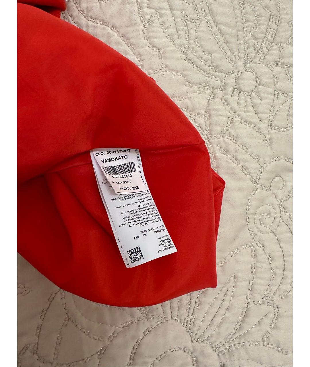 HUGO BOSS Оранжевая полиэстеровая юбка миди, фото 4