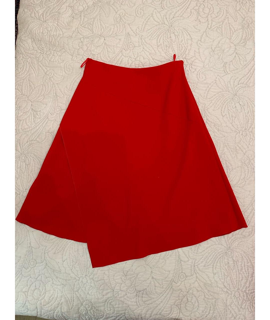 HUGO BOSS Оранжевая полиэстеровая юбка миди, фото 6