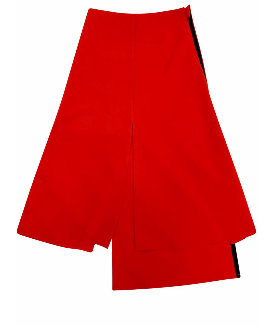 MARNI Оранжевая полиэстеровая юбка миди, фото 1