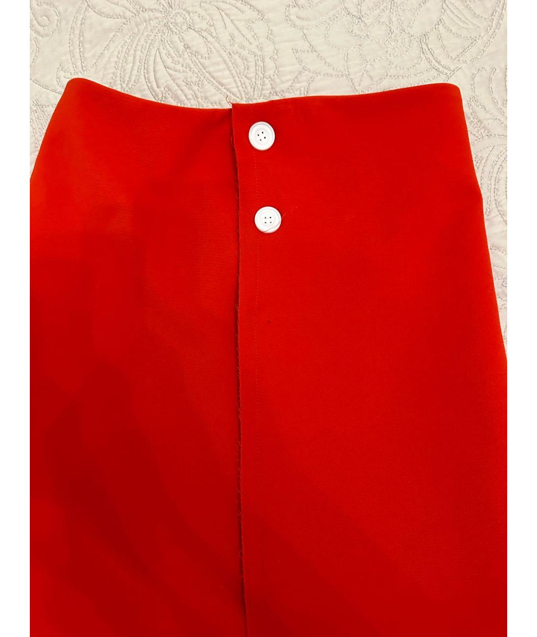MARNI Оранжевая полиэстеровая юбка миди, фото 5