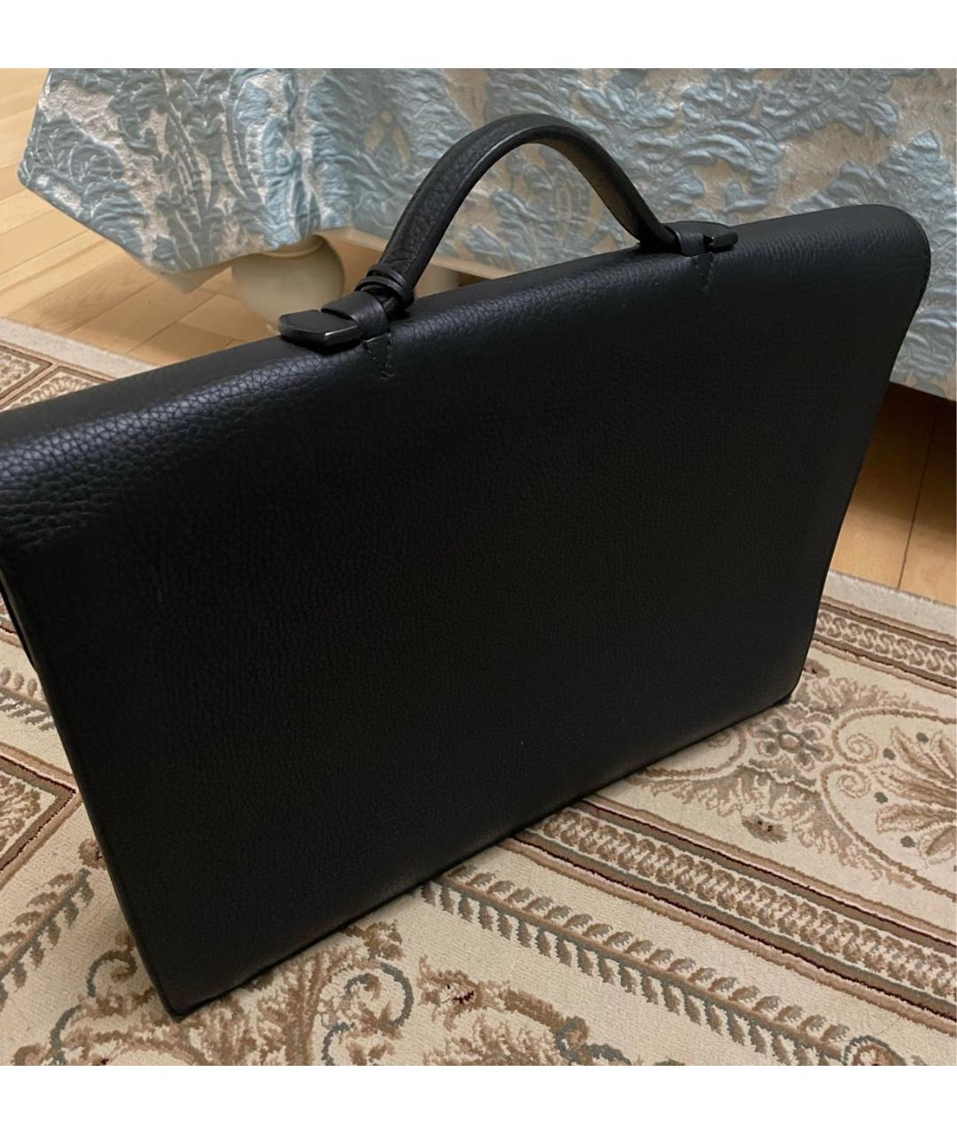 HERMES PRE-OWNED Черный кожаный портфель, фото 3