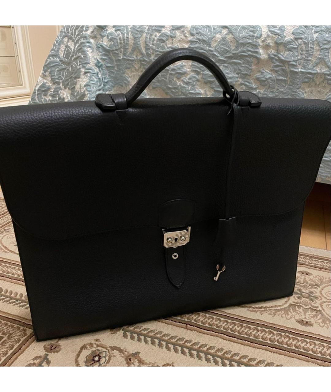 HERMES PRE-OWNED Черный кожаный портфель, фото 8
