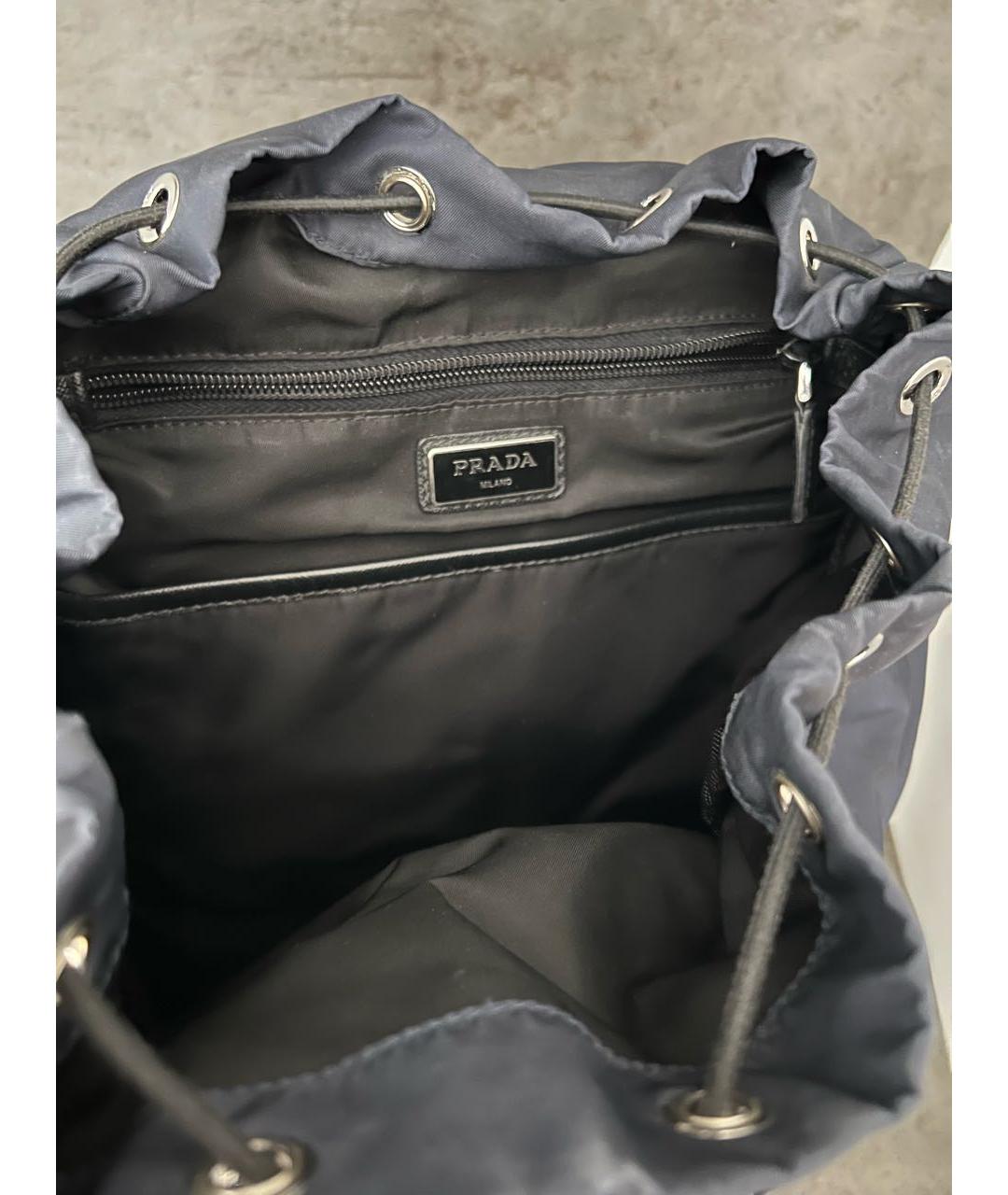 PRADA Темно-синий рюкзак, фото 4