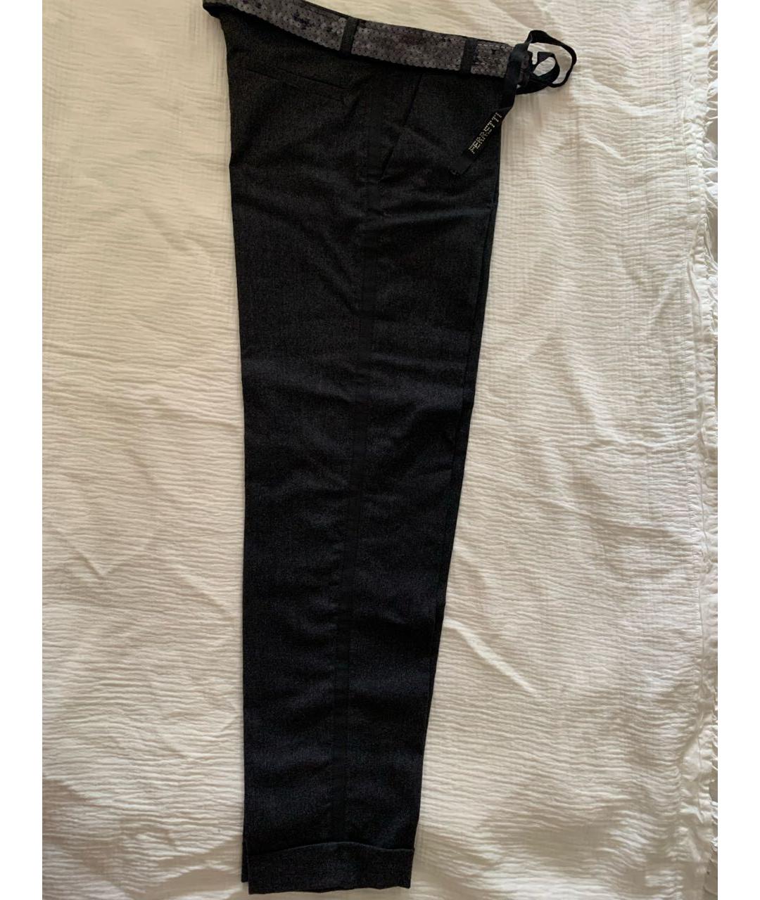 ALBERTA FERRETTI Черные шерстяные брюки и шорты, фото 2