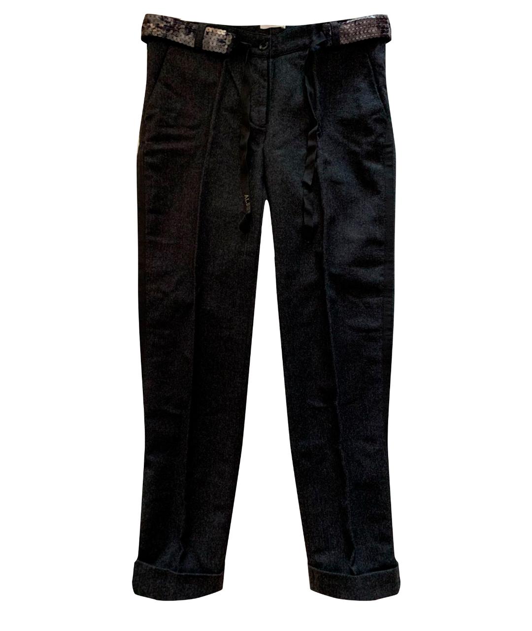 ALBERTA FERRETTI Черные шерстяные брюки и шорты, фото 1