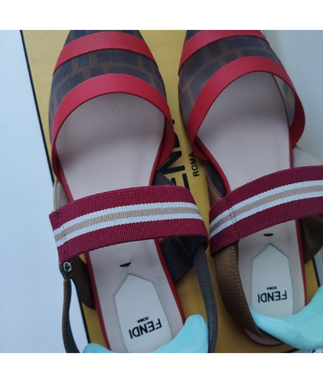 FENDI Мульти кожаные сандалии, фото 3