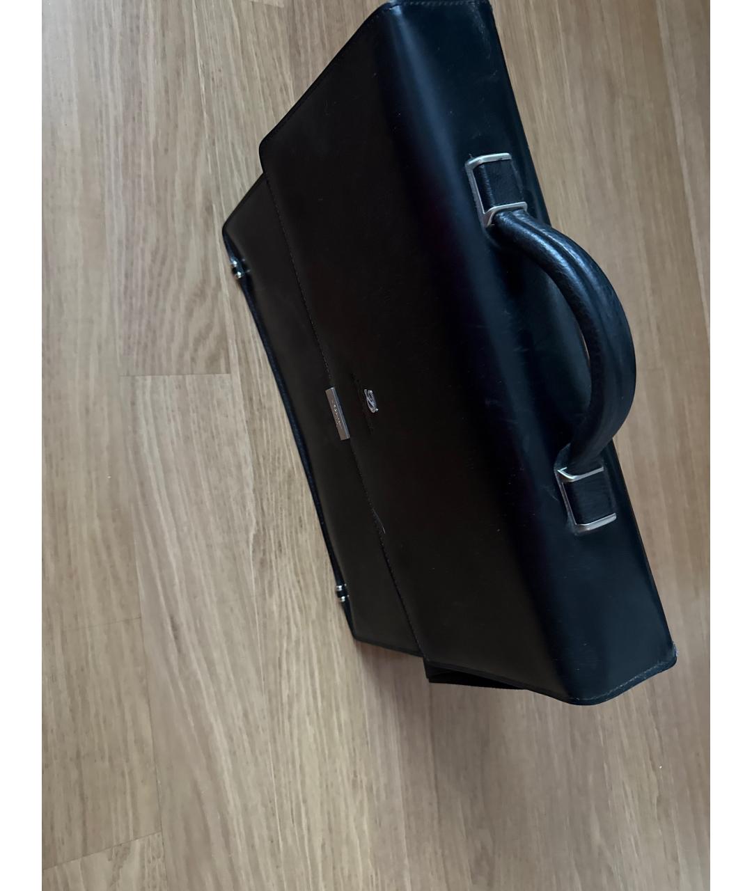 DUPONT Черный кожаный портфель, фото 2