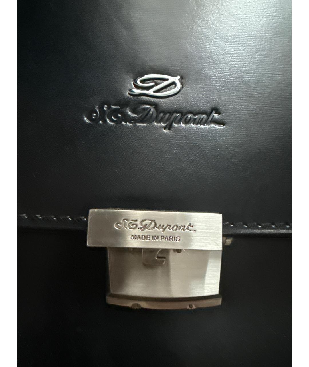 DUPONT Черный кожаный портфель, фото 3