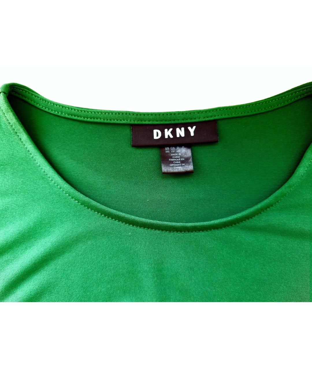 DKNY Зеленая полиэстеровая блузы, фото 2