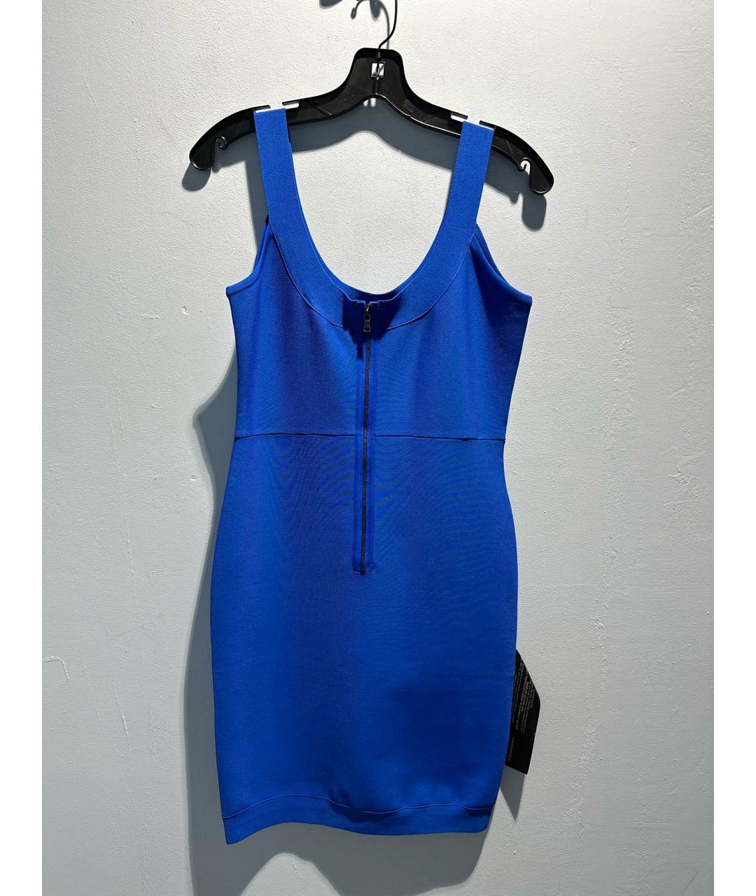 BCBG MAXAZRIA Синее вискозное повседневное платье, фото 2