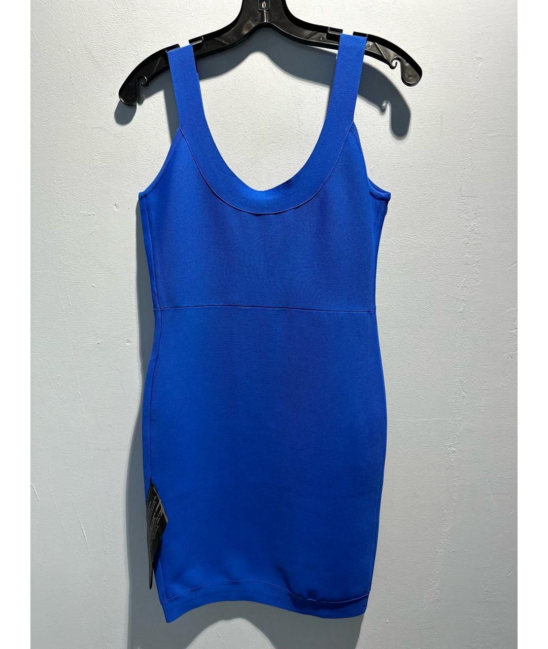 BCBG MAXAZRIA Синее вискозное повседневное платье, фото 5