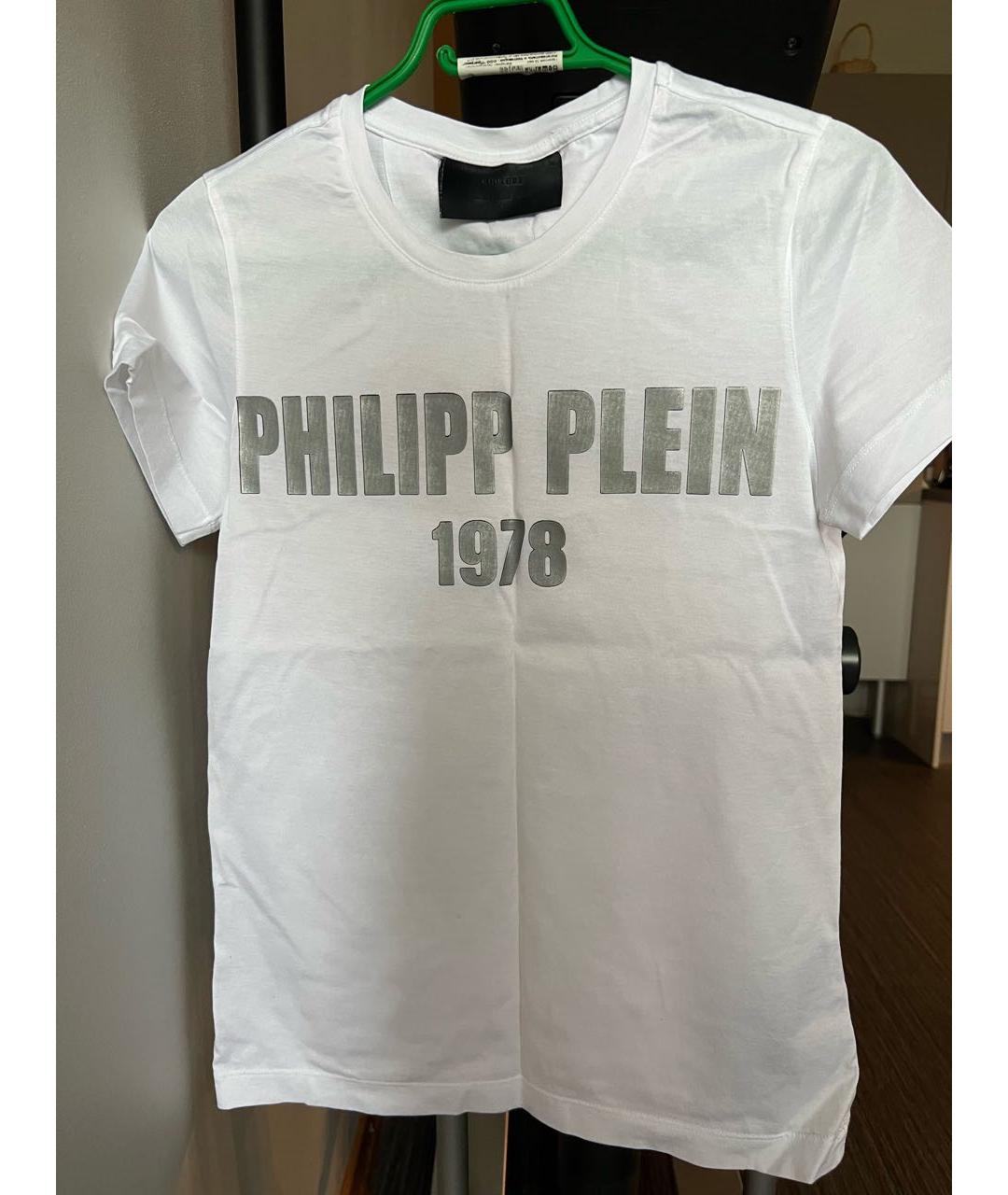 PHILIPP PLEIN Белая хлопковая футболка, фото 6