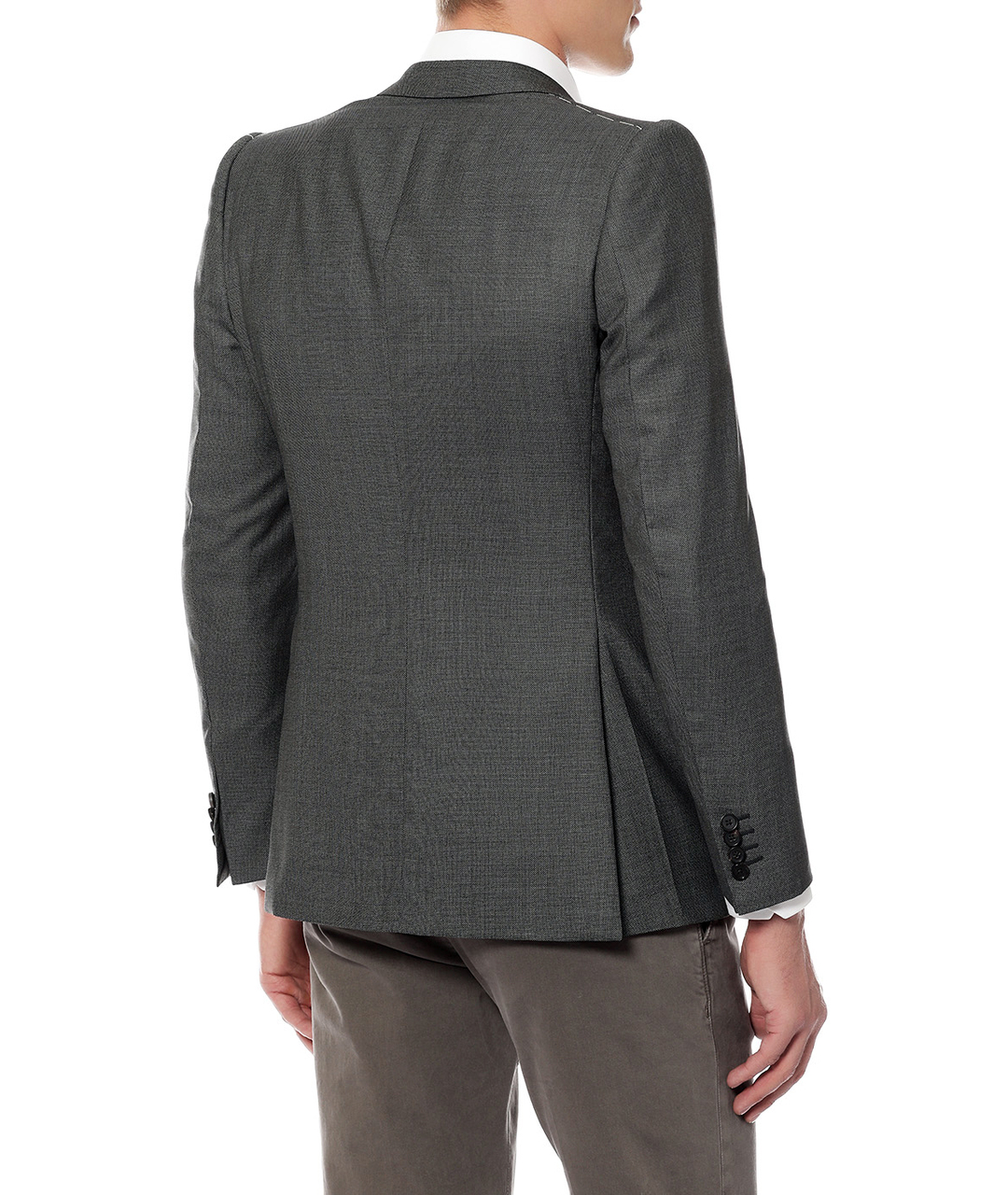 BOTTEGA VENETA Серый шерстяной пиджак, фото 3
