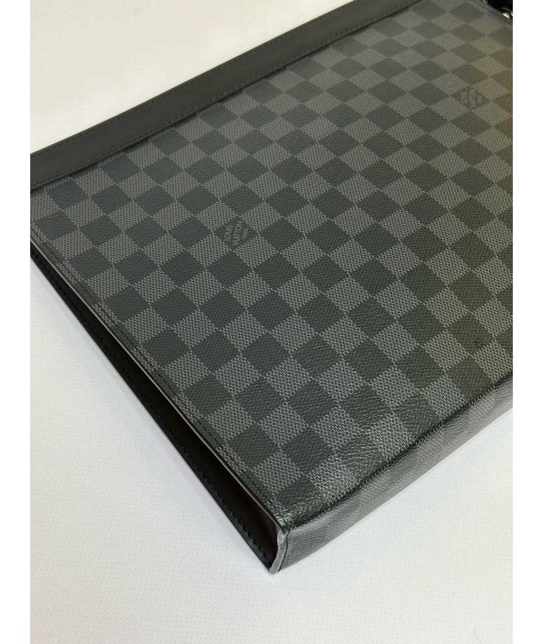 LOUIS VUITTON Антрацитовая папка для документов, фото 5