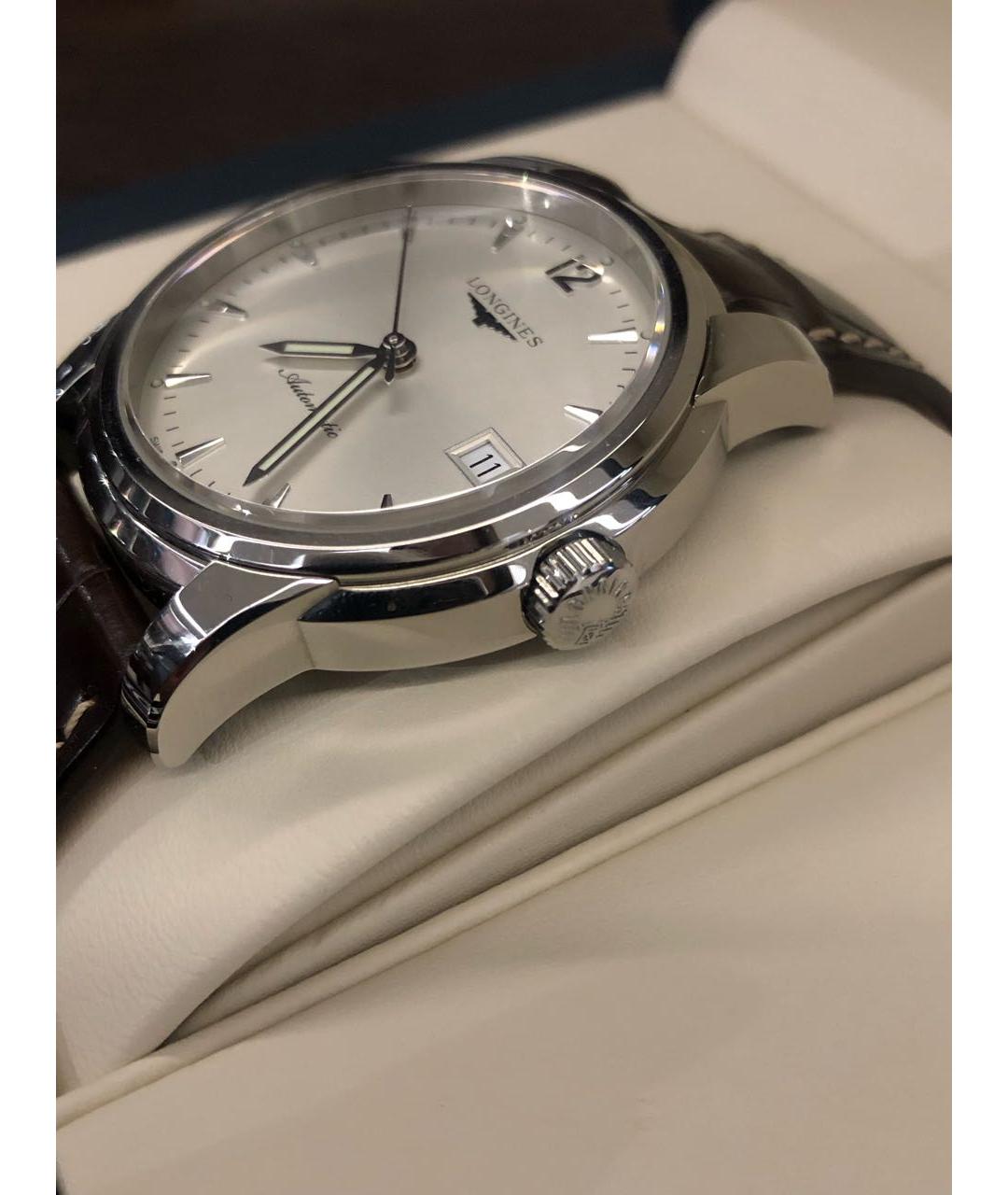 LONGINES Коричневые стальные часы, фото 4
