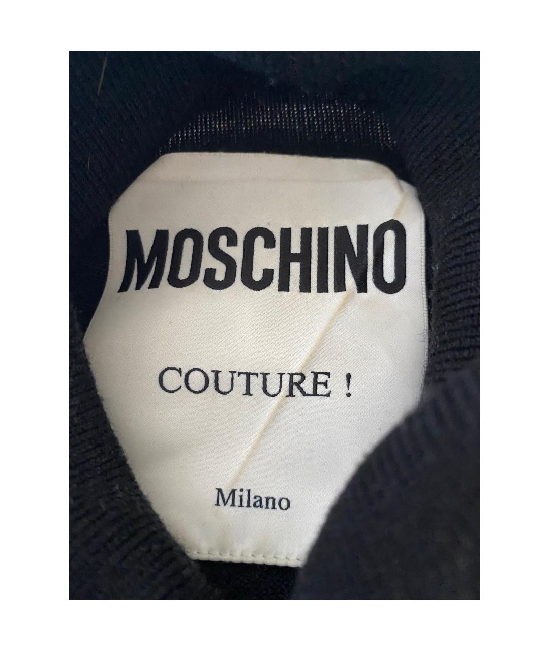 MOSCHINO Черное шерстяное повседневное платье, фото 4