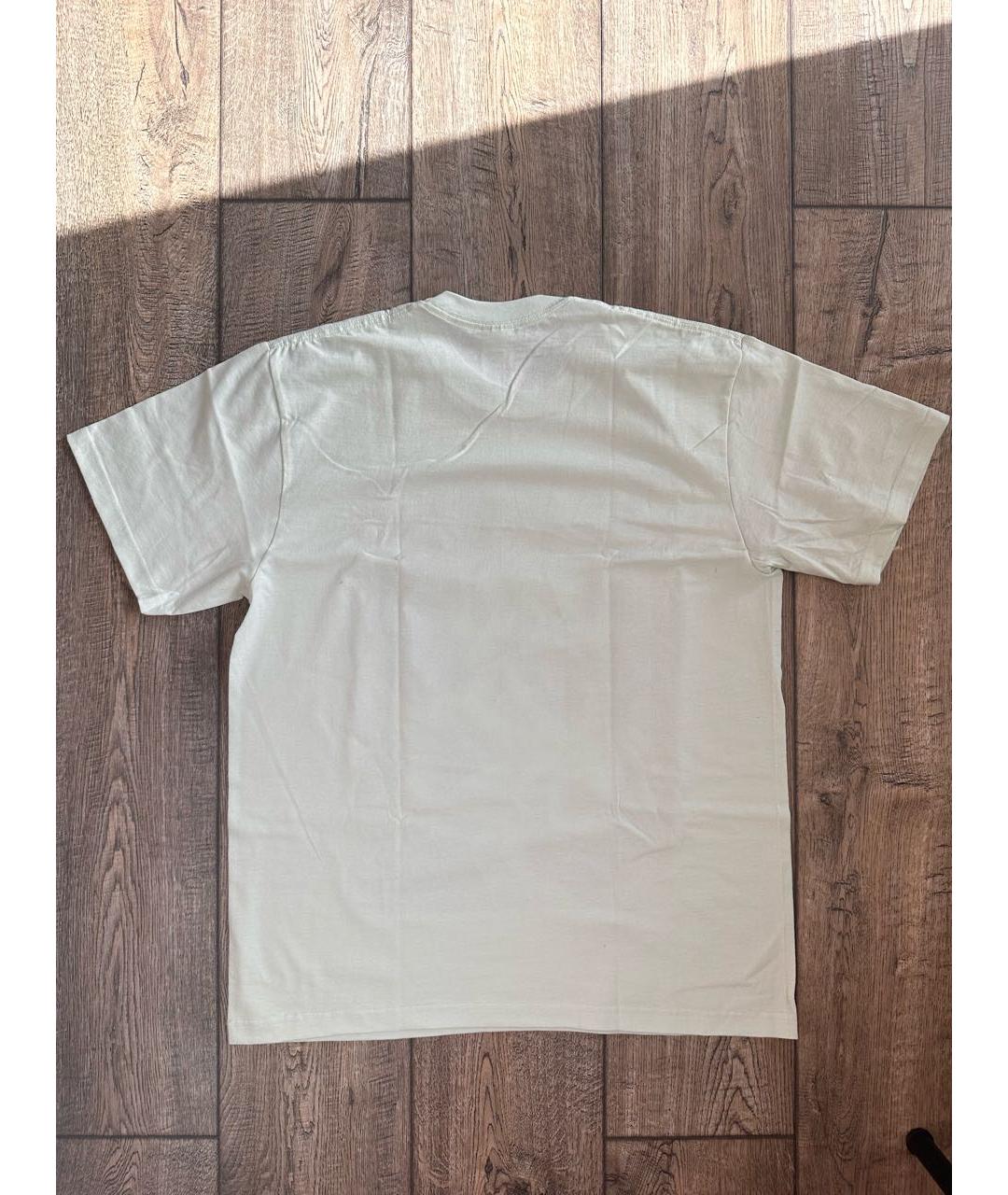 SUPREME Салатовая хлопковая футболка, фото 2