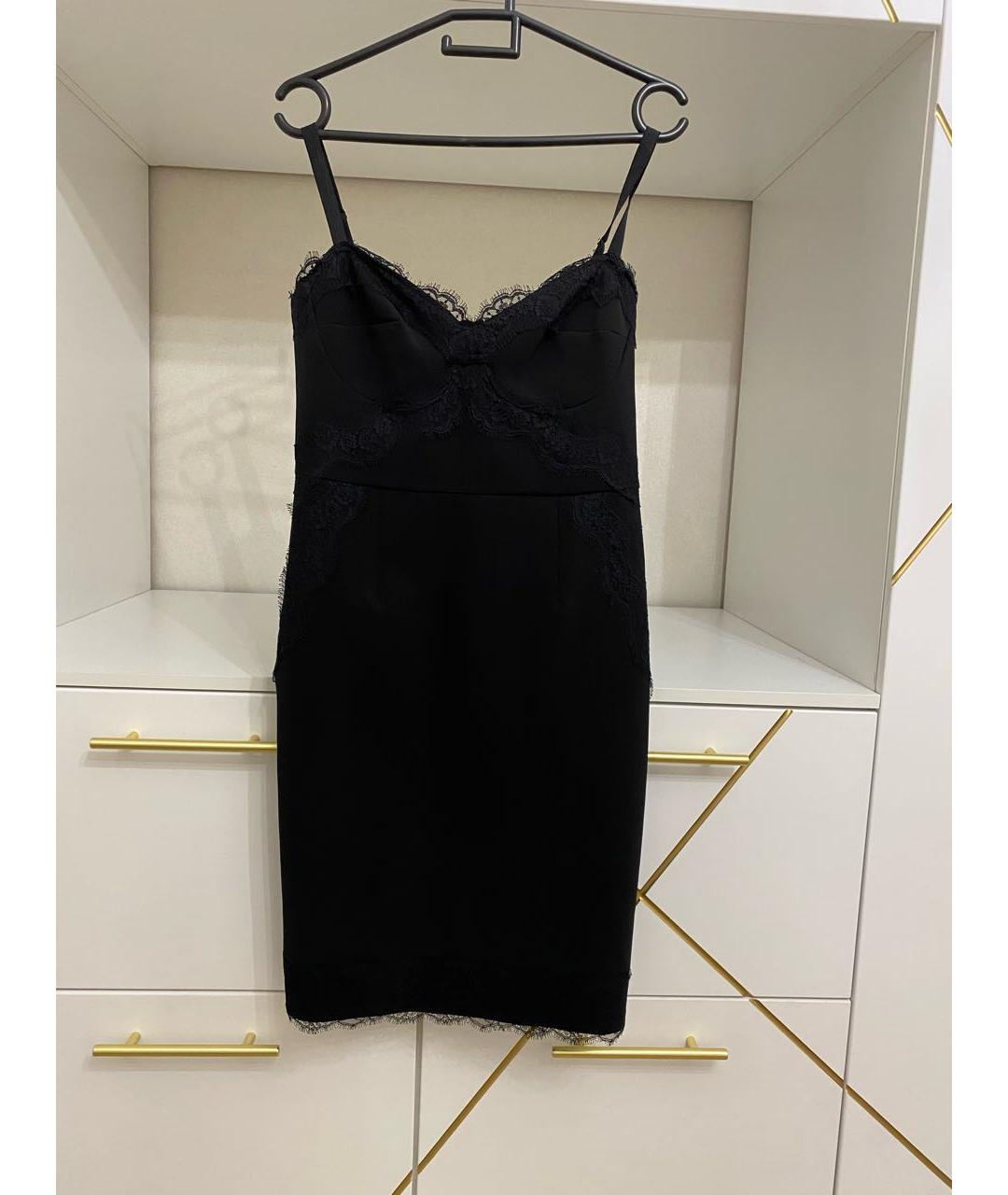 ELISABETTA FRANCHI Черное полиамидовое коктейльное платье, фото 3