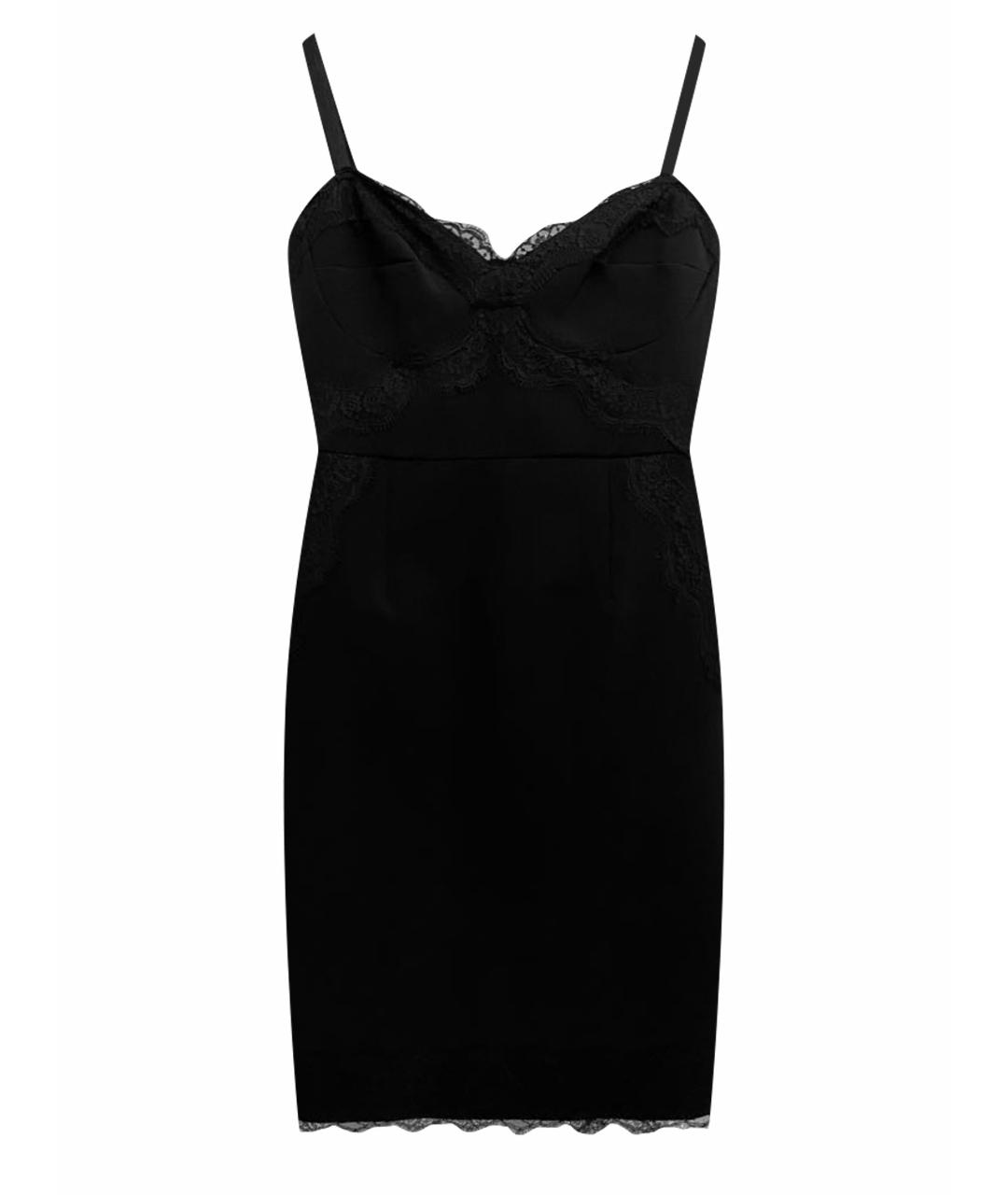 ELISABETTA FRANCHI Черное полиамидовое коктейльное платье, фото 1