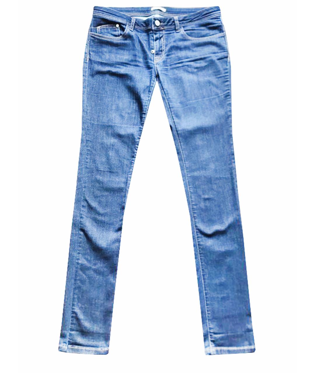 ICEBERG Темно-синие хлопко-эластановые джинсы слим, фото 1