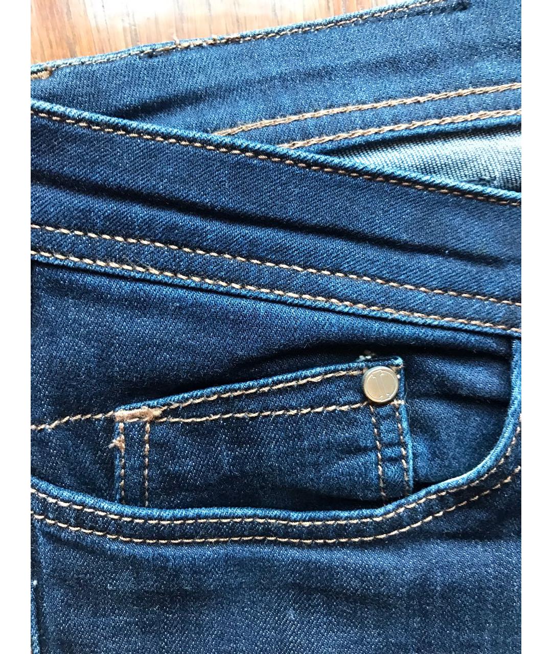 ICEBERG Темно-синие хлопко-эластановые джинсы слим, фото 5