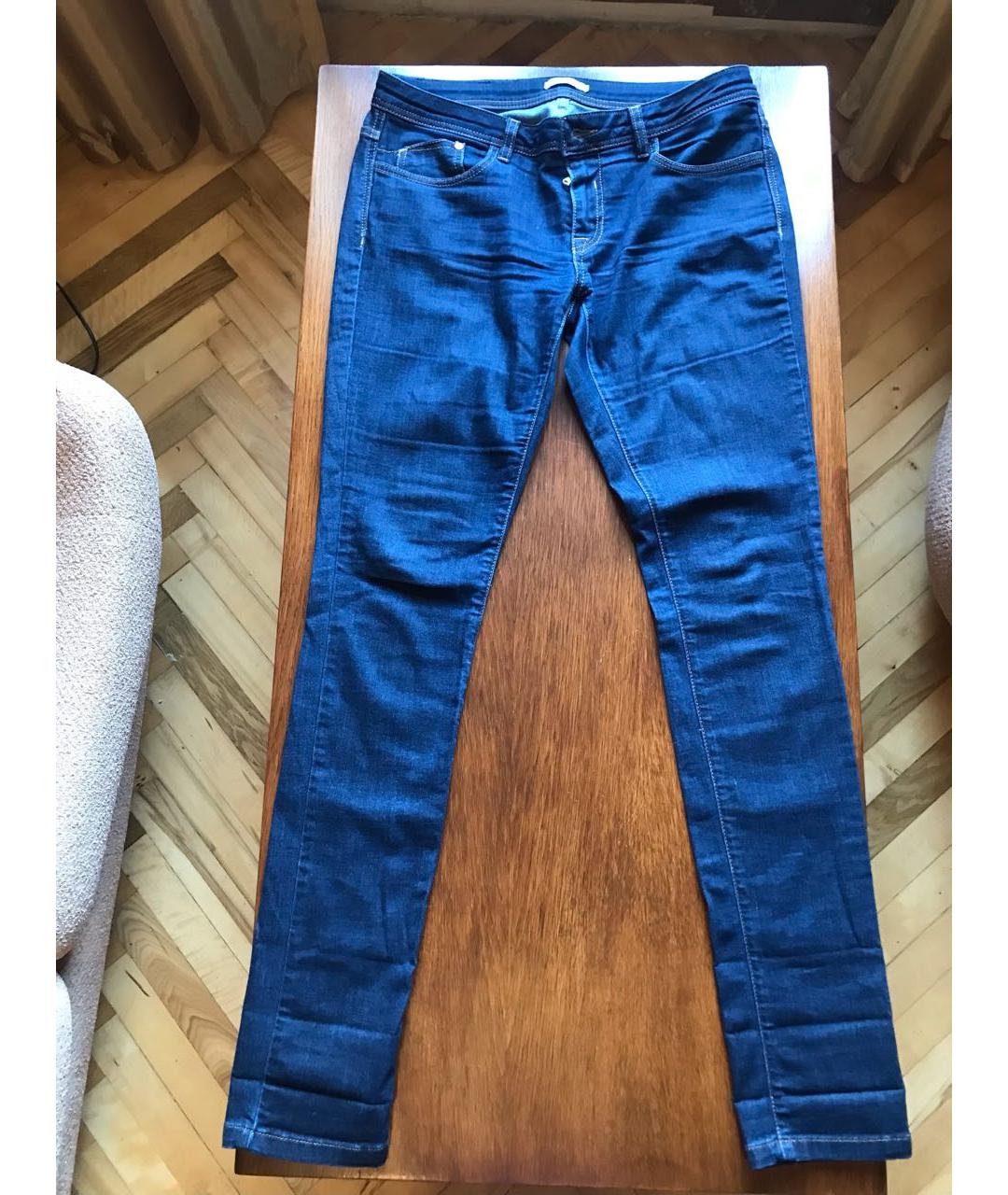 ICEBERG Темно-синие хлопко-эластановые джинсы слим, фото 2