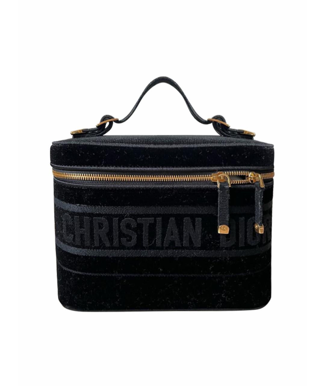 CHRISTIAN DIOR PRE-OWNED Черная бархатная косметичка, фото 1