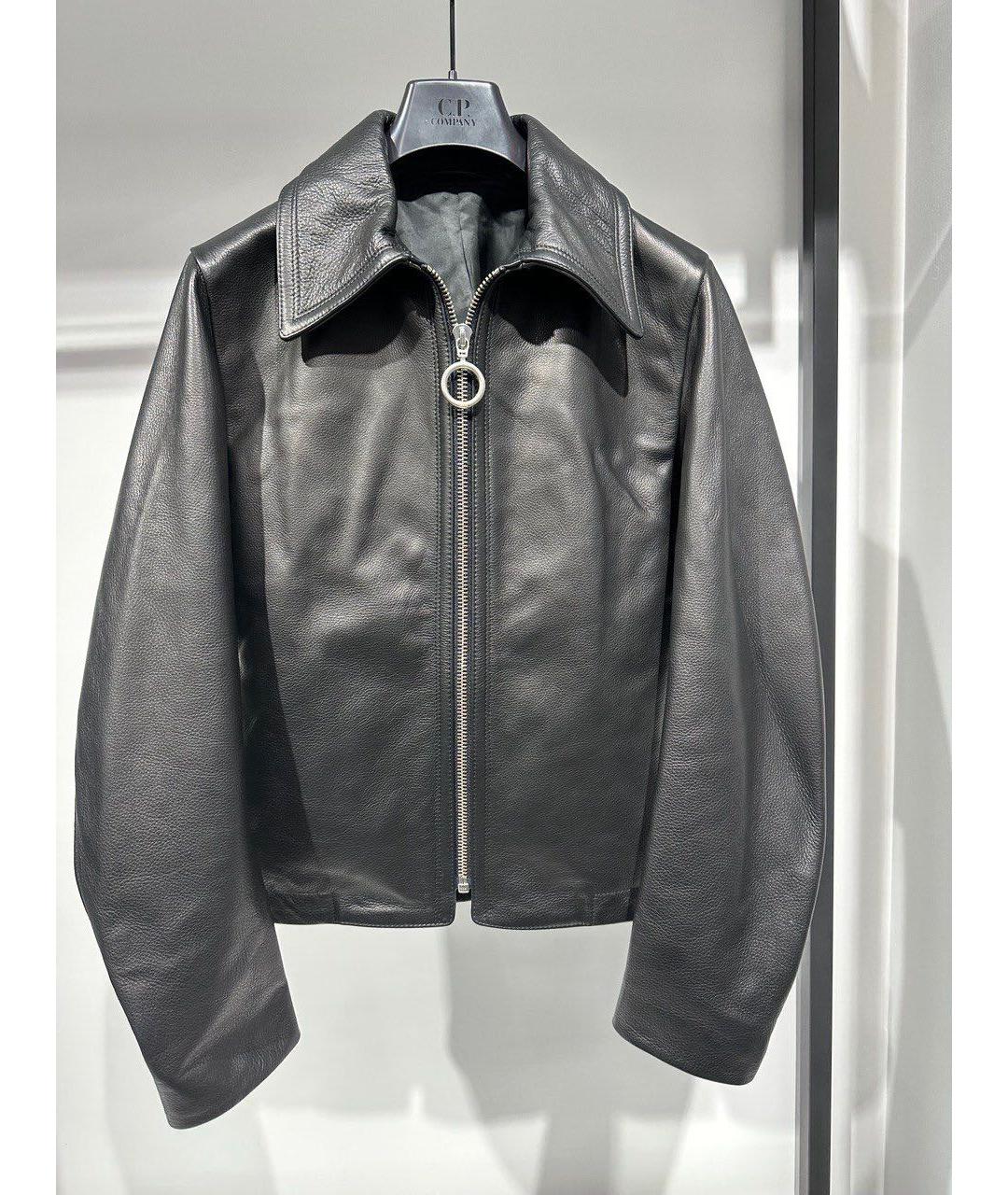 AMI Черная кожаная куртка, фото 2