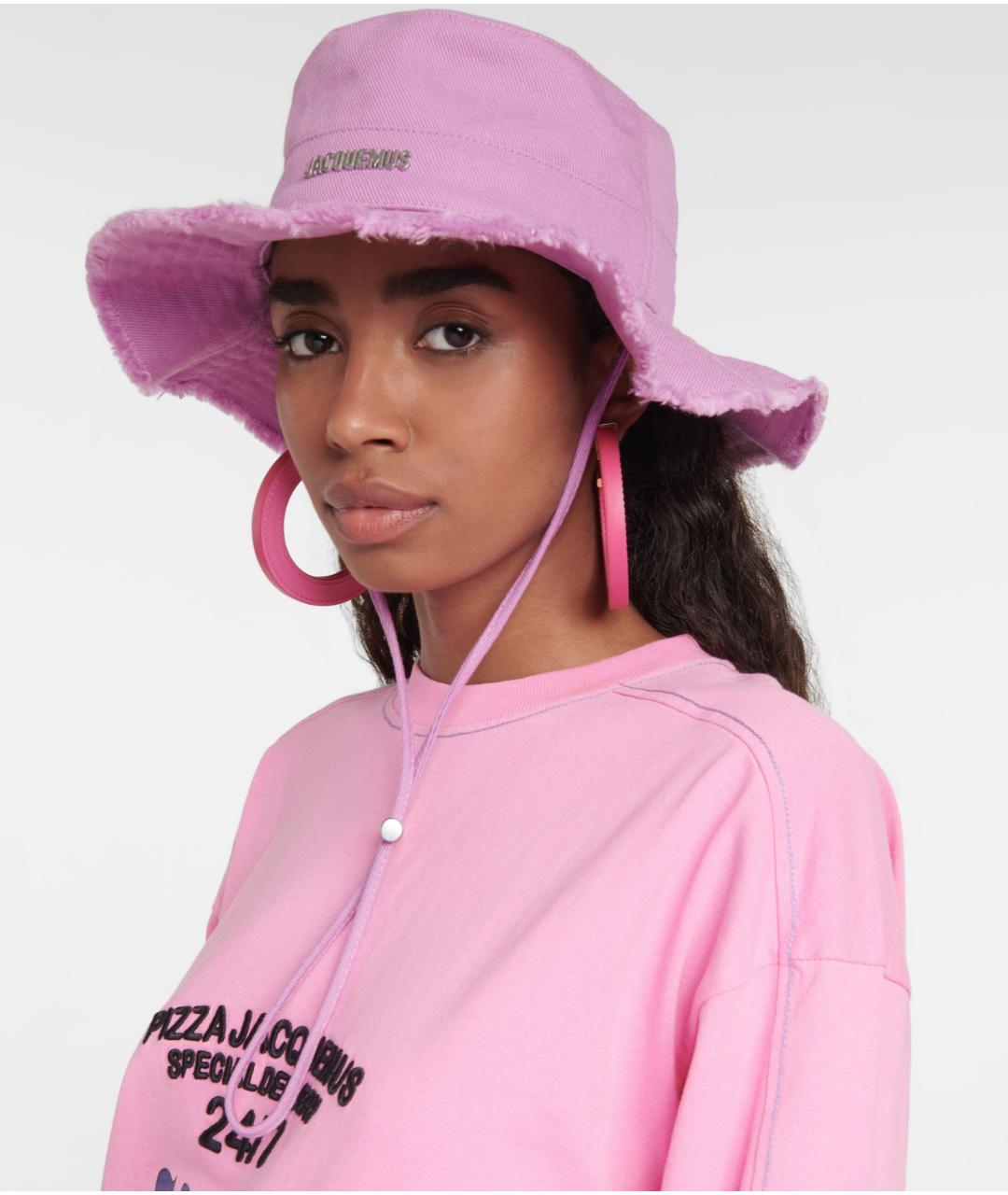 JACQUEMUS Розовая хлопковая панама, фото 2