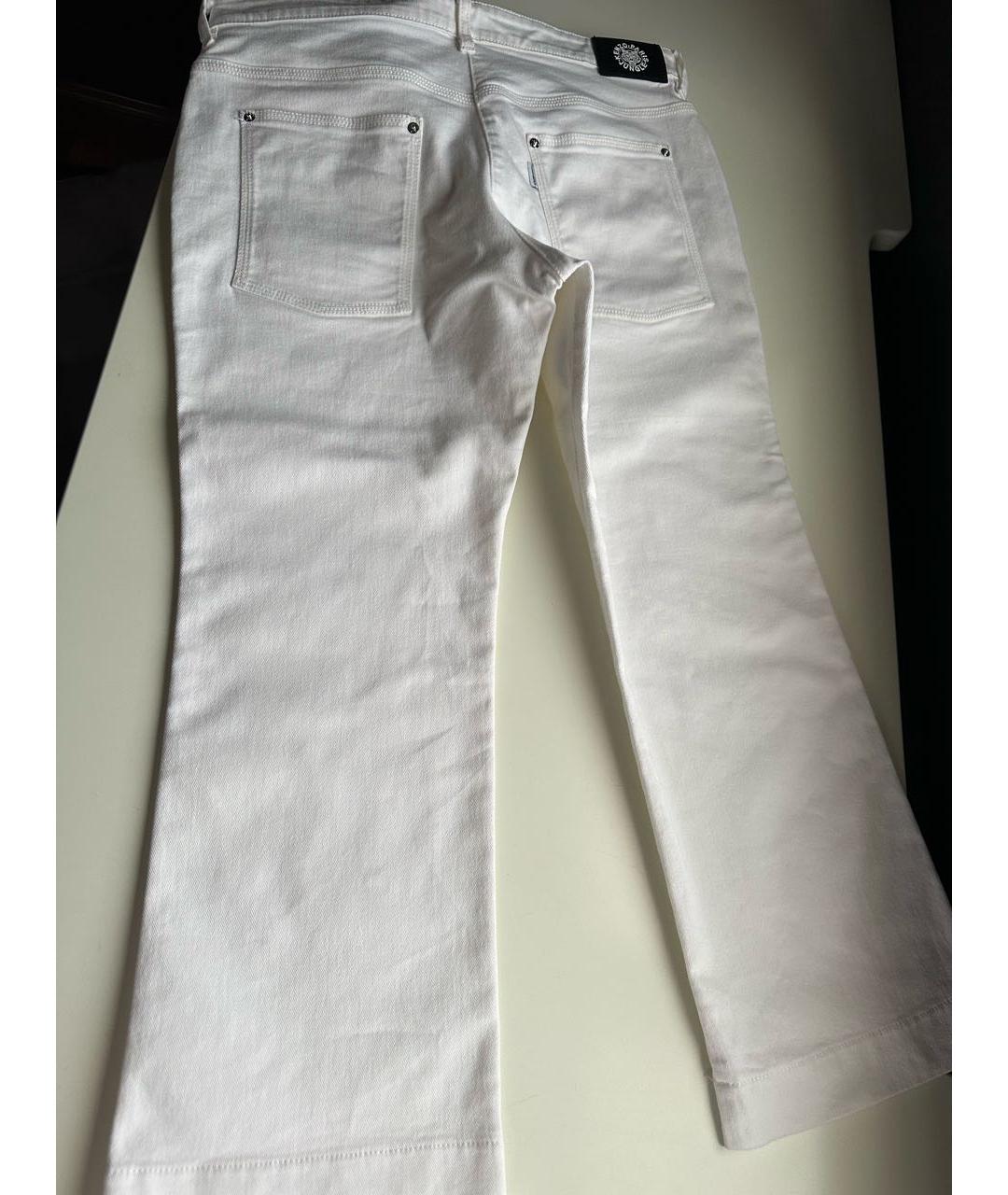 KENZO Белые хлопковые джинсы клеш, фото 3