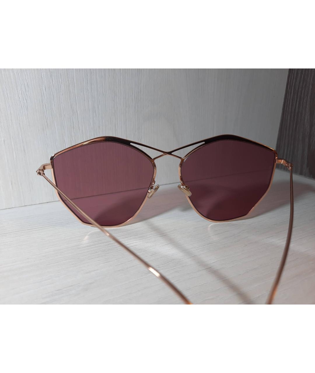 DIOR HOMME Розовые металлические солнцезащитные очки, фото 3