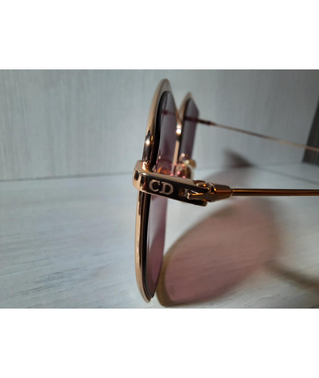DIOR HOMME Розовые металлические солнцезащитные очки, фото 5