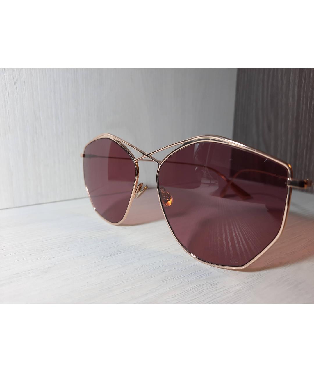 DIOR HOMME Розовые металлические солнцезащитные очки, фото 4