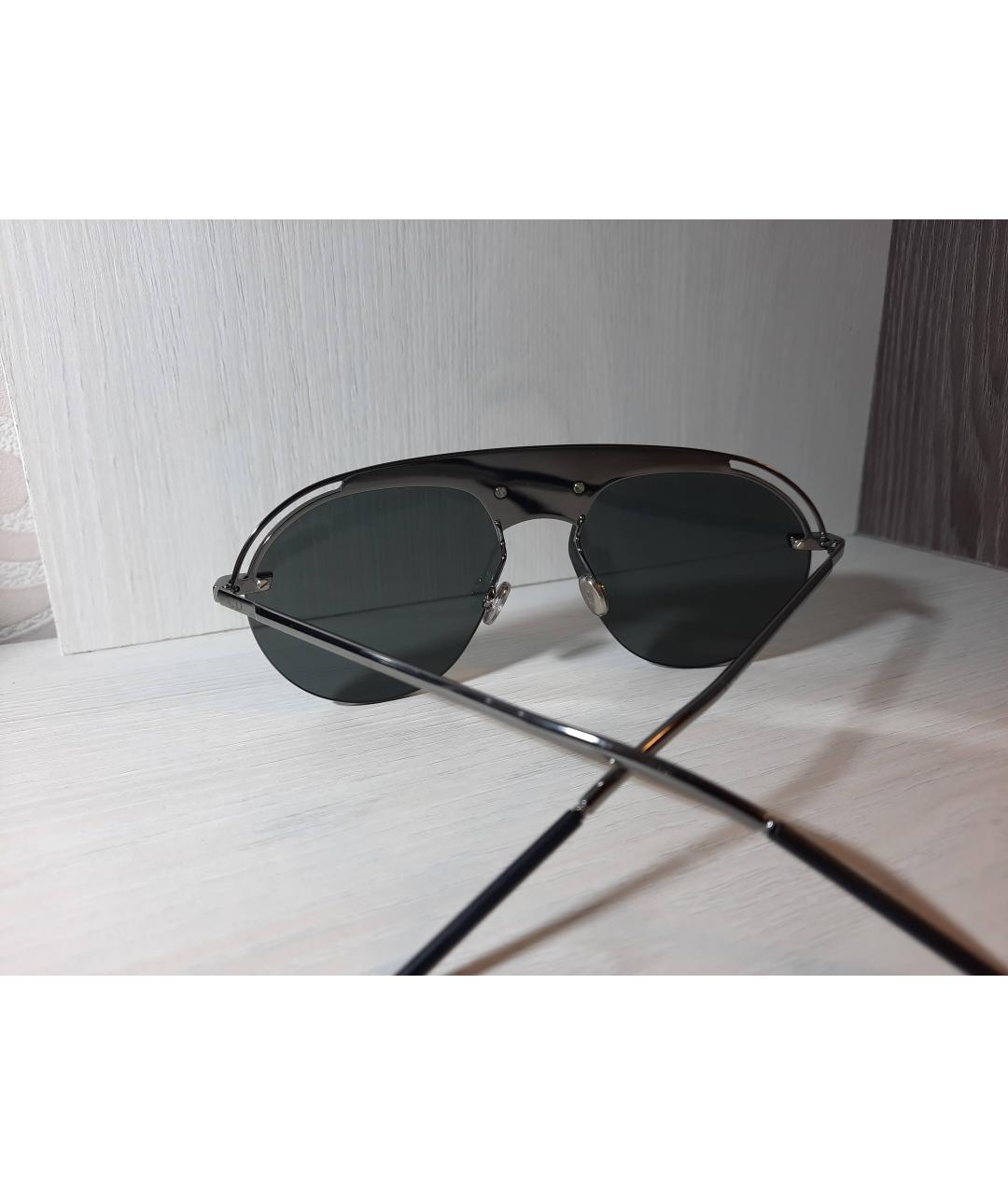 DIOR HOMME Серые металлические солнцезащитные очки, фото 3