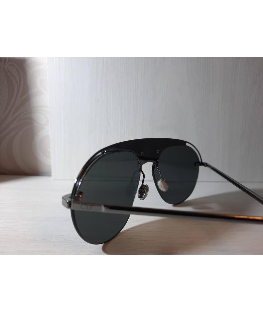 DIOR HOMME Серые металлические солнцезащитные очки, фото 4