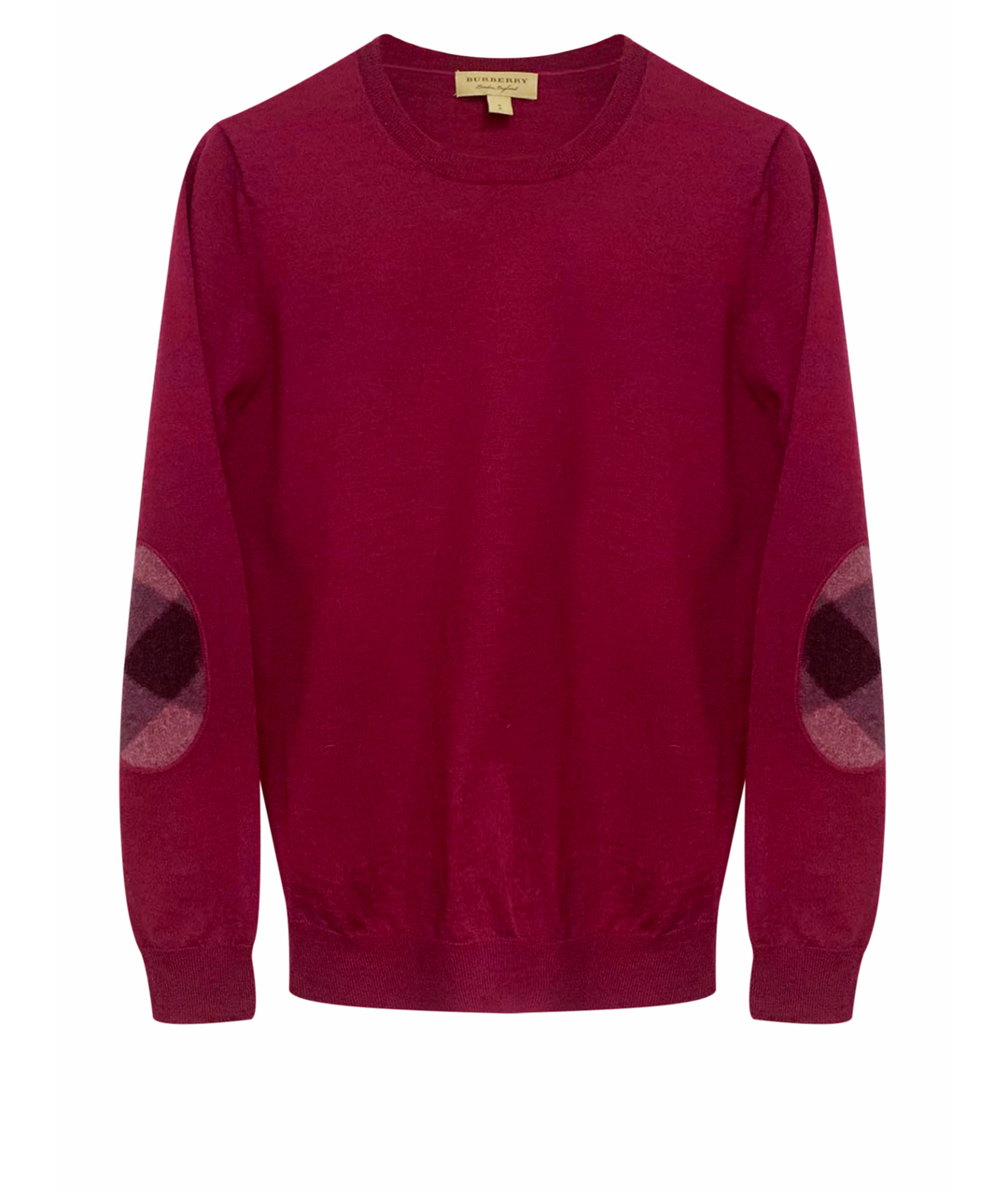 BURBERRY Бордовый шерстяной джемпер / свитер, фото 1