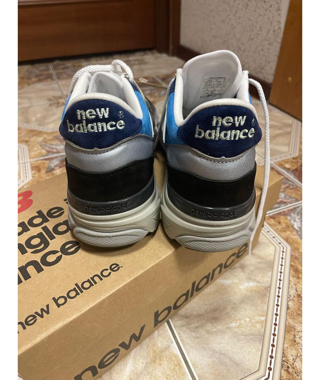 NEW BALANCE Синие замшевые низкие кроссовки / кеды, фото 2