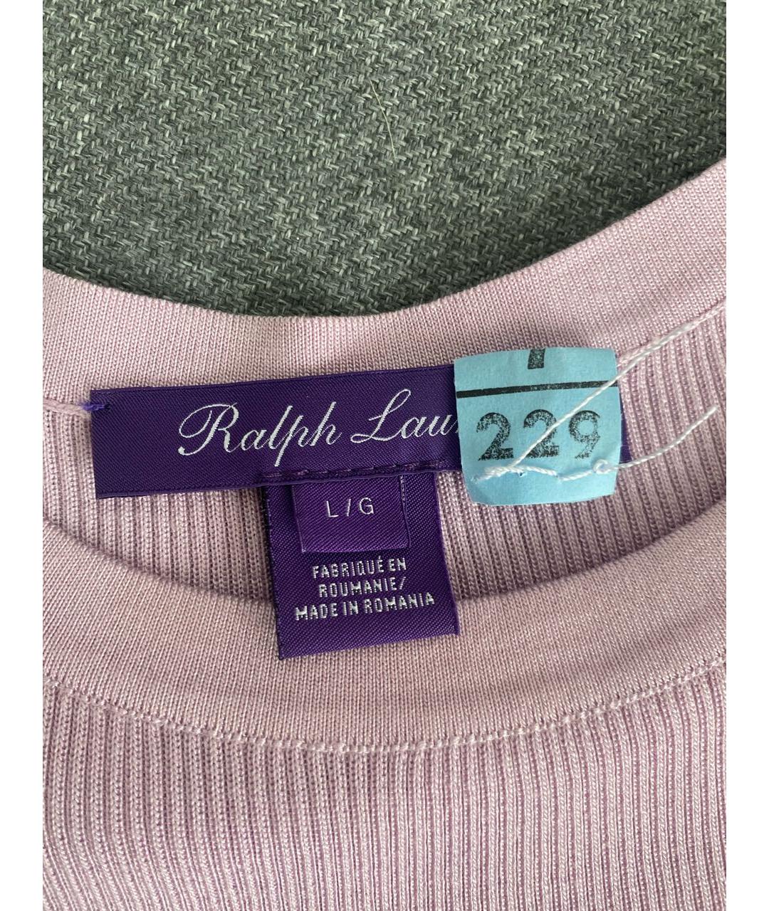 RALPH LAUREN PURPLE LABEL Розовая футболка, фото 3