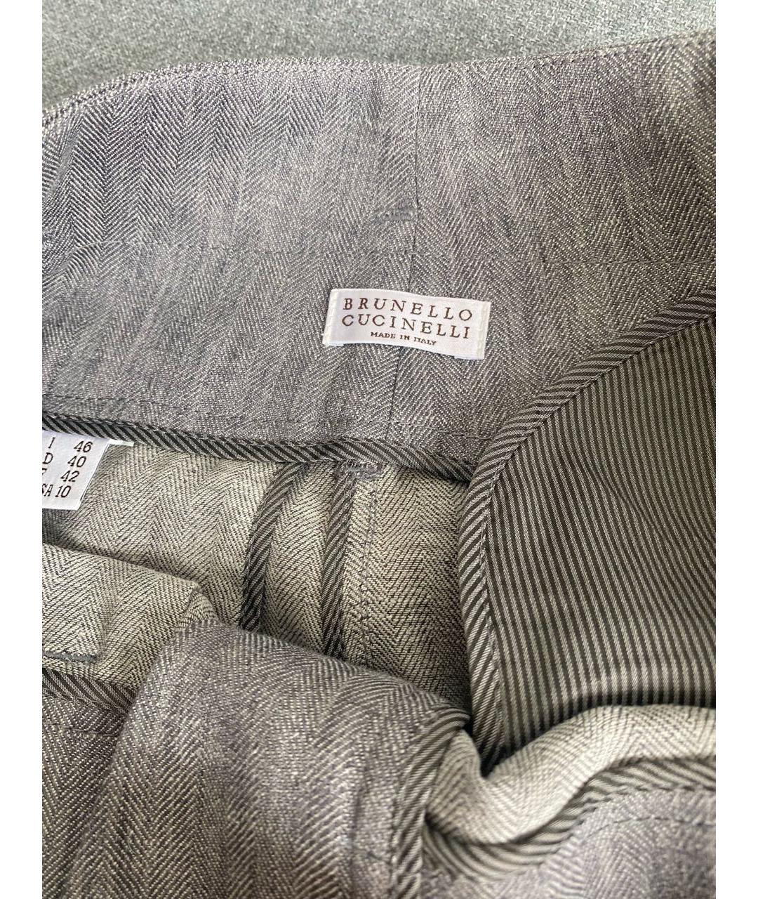 BRUNELLO CUCINELLI Серый костюм с брюками, фото 4